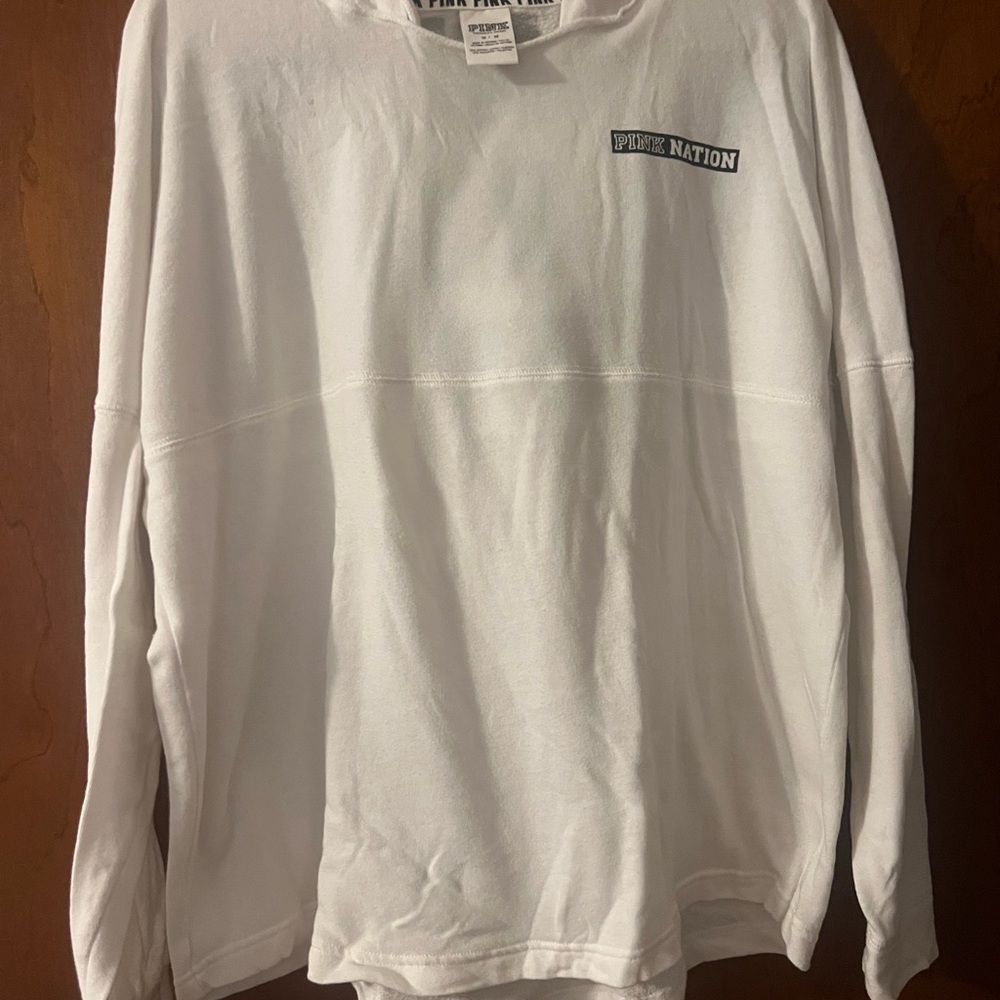 PINK Nation White Long Sleeve Sweater